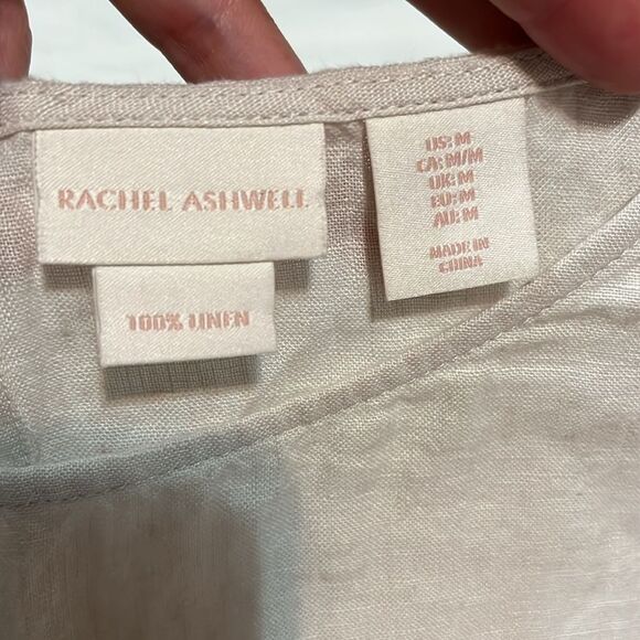 Rachel Ashwell Cream Simple Linen Dress - Picture 3 of 7